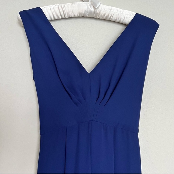 BCBCMaxazria Norah Maxi Dress in Orient Blue Chiffon Size 4 Wedding Formal Date - Picture 7 of 12